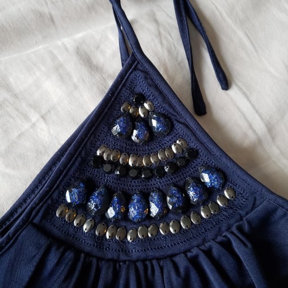 BCBGMaxAzria Indigo Single-Shoulder Maxi Dress - Picture 3 of 11